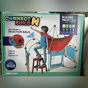 Eezy Peezy Connect n Build Building Toys Builder Pack with 139 Pieces - Stem